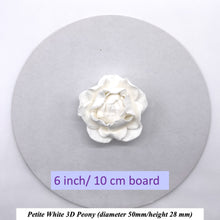 White 3D Non-Wired Petite Sugar Peonies
