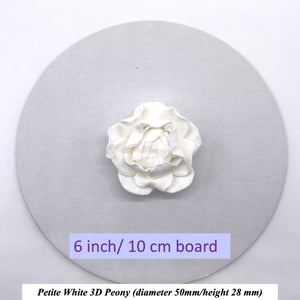 White 3D Non-Wired Petite Sugar Peonies