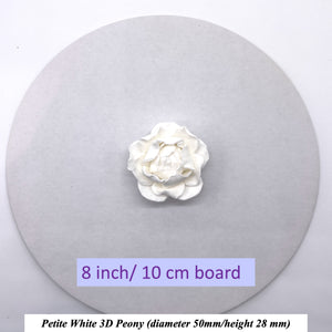 White 3D Non-Wired Petite Sugar Peonies