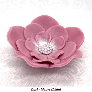 Dusky Pink Mauve Maroon Wine Cake Flowers Edible Wedding Cake Birthday Cake Decoration Pearl Centre Sugar Flowers 55mm