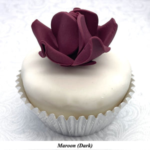 Non-Wired Dusky Pink Petite Medium 3D Sugar Roses Smaller Petal 40mm