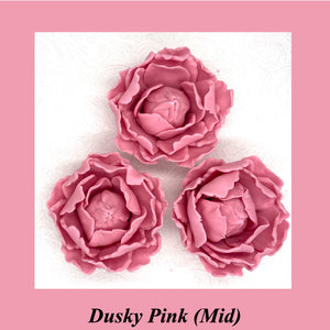 Dusky Pink 3D Non-Wired Large Sugar Peonies