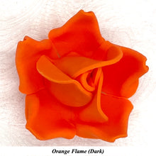 Non-Wired Orange Coral Peach Petite Medium 3D Sugar Roses Smaller Petal 40mm