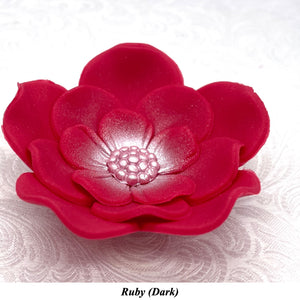 Red Cake Flowers Edible Wedding Cake Birthday Cake Decoration Pearl Centre Sugar Flowers 55mm