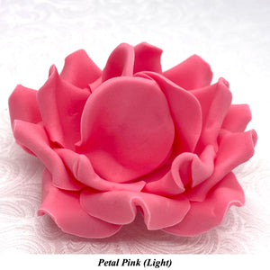 Pink Non-Wired XLarge+ (Super) 3D Sugar Roses Larger Petal 75mm