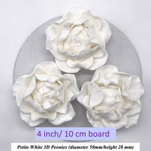 White 3D Non-Wired Petite Sugar Peonies