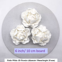 White 3D Non-Wired Petite Sugar Peonies