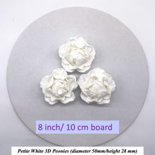 White 3D Non-Wired Petite Sugar Peonies
