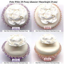 White 3D Non-Wired Petite Sugar Peonies