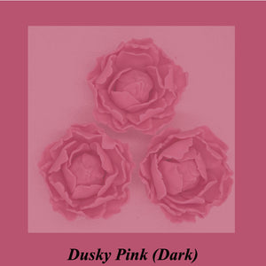 Dusky Pink 3D Non-Wired Large Sugar Peonies