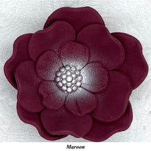 Dusky Pink Mauve Maroon Wine Cake Flowers Edible Wedding Cake Birthday Cake Decoration Pearl Centre Sugar Flowers 55mm