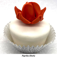Non-Wired Orange Coral Peach Petite Medium 3D Sugar Roses Smaller Petal 40mm