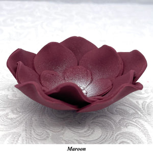 Dusky Pink Mauve Maroon Wine Cake Flowers Edible Wedding Cake Birthday Cake Decoration Pearl Centre Sugar Flowers 55mm