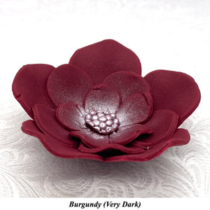 Red Cake Flowers Edible Wedding Cake Birthday Cake Decoration Pearl Centre Sugar Flowers 55mm