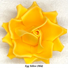 Orange Egg Yellow Non-Wired XLarge+ (Super) 3D Sugar Roses Larger Petal 75mm