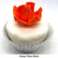 Non-Wired Orange Coral Peach Petite Medium 3D Sugar Roses Smaller Petal 40mm