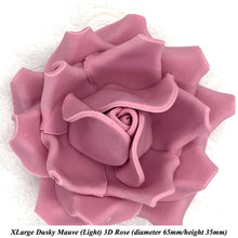 Dusky Mauve 3D Sugar Non-Wired Roses  3 SHADES 4 SIZES
