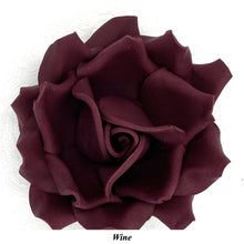 Dusky Pink/Mauve Maroon Wine Non-Wired XLarge+ (Super) 3D Sugar Roses Larger Petal 75mm