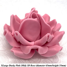 Dusky PInk 3D Sugar Non-Wired Roses  3 SHADES 4 SIZES