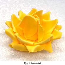 Orange Egg Yellow Non-Wired XLarge+ (Super) 3D Sugar Roses Larger Petal 75mm