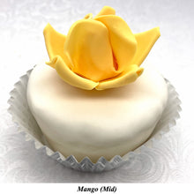 Non-Wired Orange Egg Yellow Petite Medium 3D Sugar Roses Smaller Petal 40mm