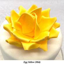 Orange Egg Yellow Non-Wired XLarge+ (Super) 3D Sugar Roses Larger Petal 75mm