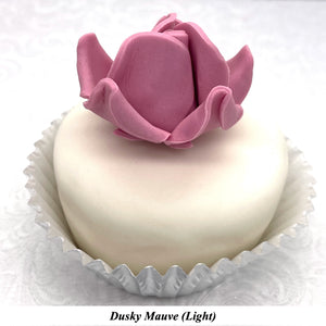 Non-Wired Dusky Pink Petite Medium 3D Sugar Roses Smaller Petal 40mm