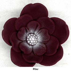 Dusky Pink Mauve Maroon Wine Cake Flowers Edible Wedding Cake Birthday Cake Decoration Pearl Centre Sugar Flowers 55mm