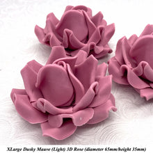 Dusky Mauve 3D Sugar Non-Wired Roses  3 SHADES 4 SIZES