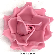 Dusky Pink/Mauve Maroon Wine Non-Wired XLarge+ (Super) 3D Sugar Roses Larger Petal 75mm