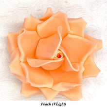 Orange Coral Peach Paprika Non-Wired XLarge+ (Super) 3D Sugar Roses Larger Petal 75mm