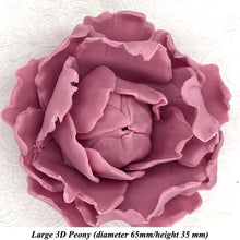 Dusky Mauve 3D Non-Wired Large Sugar Peonies