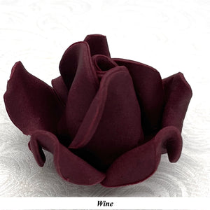 Non-Wired Dusky Pink Petite Medium 3D Sugar Roses Smaller Petal 40mm