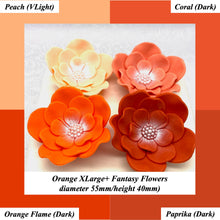 Orange Coral Peach Cake Flowers Edible Wedding Cake Birthday Cake Decoration Pearl Centre Sugar Flowers 55mm
