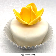 Non-Wired Orange Egg Yellow Petite Medium 3D Sugar Roses Smaller Petal 40mm