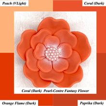 Orange Coral Peach Cake Flowers Edible Wedding Cake Birthday Cake Decoration Pearl Centre Sugar Flowers 55mm