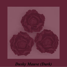 Deep Dusky Mauve \Wine 3D Non-Wired Large Sugar Peonies