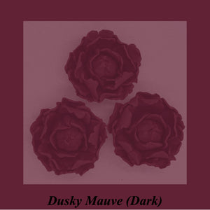 Deep Dusky Mauve \Wine 3D Non-Wired Large Sugar Peonies