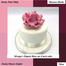 Dusky Pink/Mauve Maroon Wine Non-Wired XLarge+ (Super) 3D Sugar Roses Larger Petal 75mm
