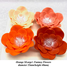 Orange Coral Peach Cake Flowers Edible Wedding Cake Birthday Cake Decoration Pearl Centre Sugar Flowers 55mm