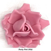 Non-Wired Dusky Pink Petite Large 3D Sugar Roses Smaller Petal 50mm