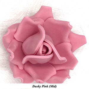 Non-Wired Dusky Pink Petite Large 3D Sugar Roses Smaller Petal 50mm