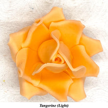 Non-Wired Orange Egg Yellow Petite Large 3D Sugar Roses Smaller Petal 50mm