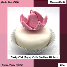 Non-Wired Dusky Pink Petite Medium 3D Sugar Roses Smaller Petal 40mm