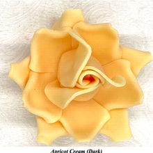Non-Wired Orange Egg Yellow Petite Large 3D Sugar Roses Smaller Petal 50mm