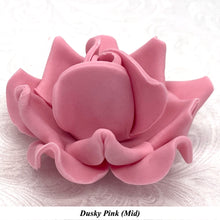 Non-Wired Dusky Pink Petite Large 3D Sugar Roses Smaller Petal 50mm