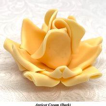 Non-Wired Orange Egg Yellow Petite Large 3D Sugar Roses Smaller Petal 50mm