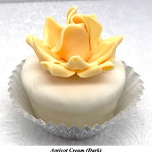 Non-Wired Orange Egg Yellow Petite Large 3D Sugar Roses Smaller Petal 50mm