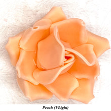 Non-Wired Orange Coral Peach Petite Large 3D Sugar Roses Smaller Petal 50mm
