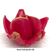 Wired Violet Sparkle-Tip Ruby Red Roses Sugar Roses Large & XLarge+ Sizes